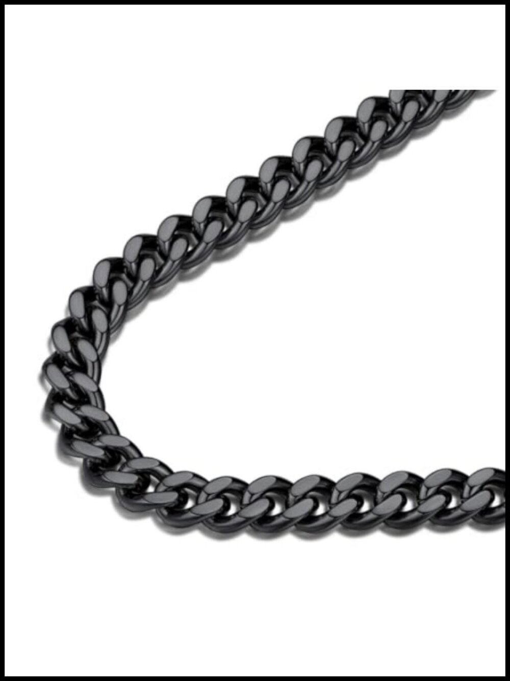 Mens Curb Chain Necklace 18K Gold Plated Stainless Steel Cuban Link 7mm